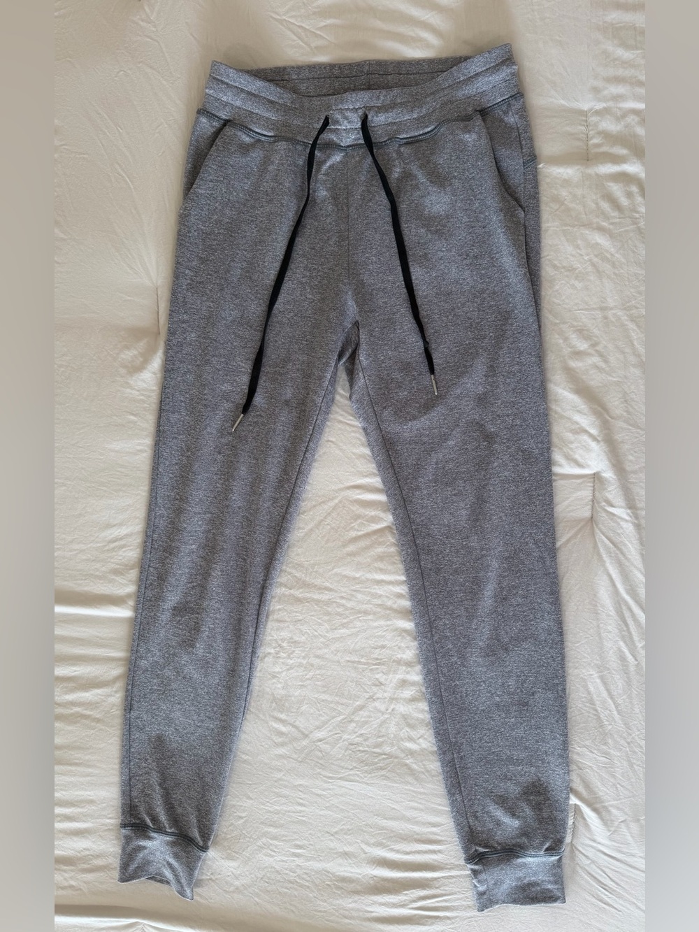 ZYIA Woman’s Heather Grey Jogger with Black Drawstrings